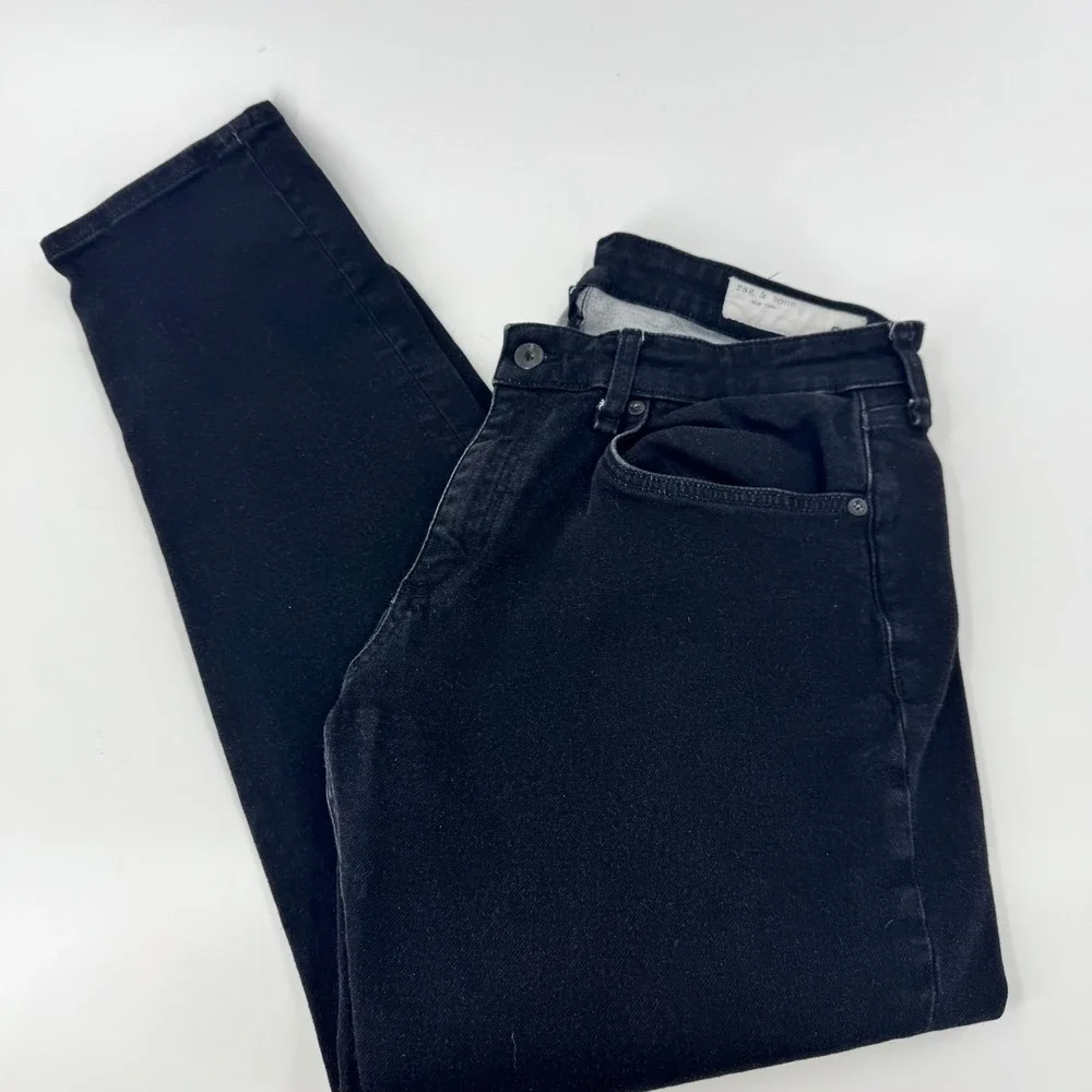 Rag Bone‎ Men's Black Jeans WDD22H2643BMGR Granite /Black Size 32 Straight Leg